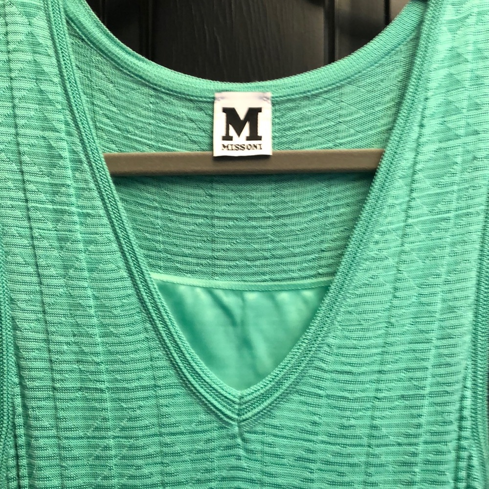 Missoni Turquoise knit v-neck dress 👗